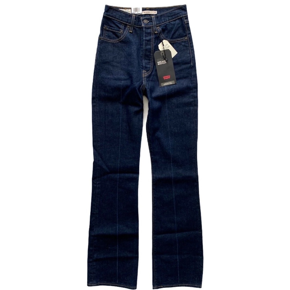 RARE Ribcage Levi's NWT Bootcut Denim Dark Wash Jeans 23" Waist Womens